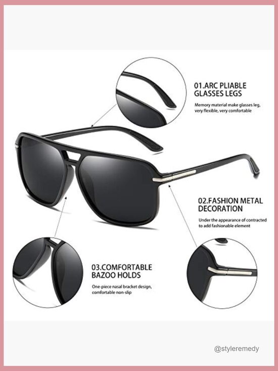 Polarized Sunglasses with Plastic Frame, UV Protection, Aviator Style main image 7